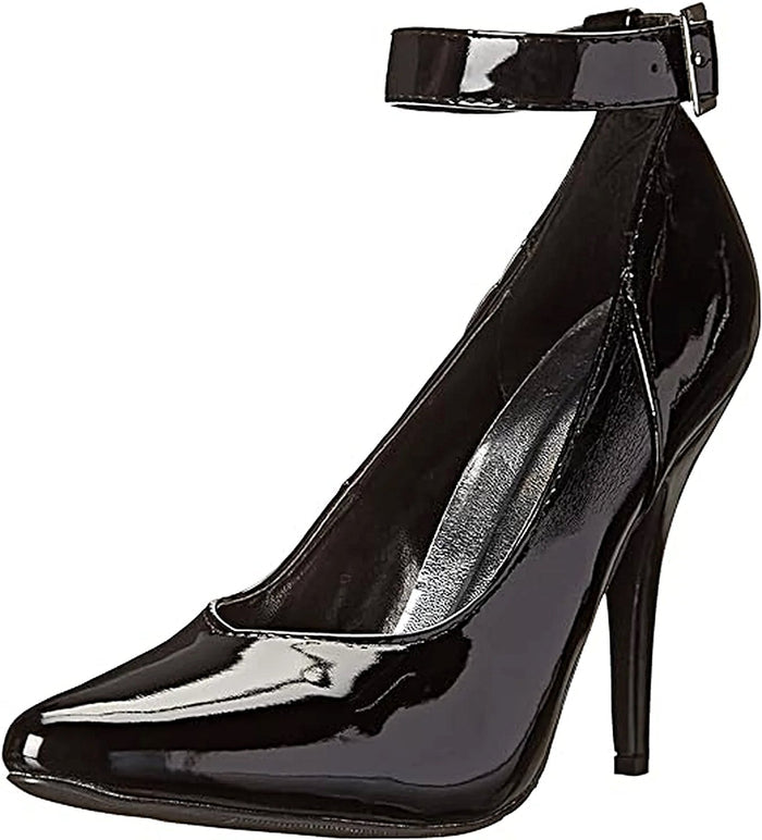 Ellie Shoes 8221 5" Heel Ankle Strap Pumps - Elegant Footwear in Black, Red, White, and Yellow - Pumps