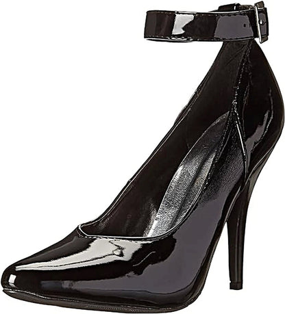 Ellie Shoes 8221 5" Heel Ankle Strap Pumps - Elegant Footwear in Black, Red, White, and Yellow - Pumps