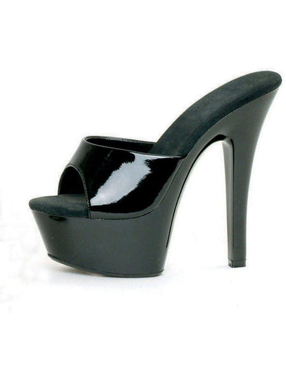 Ellie Shoes 601-Vanity 6 Inch Heel Sandals - Stylish Women's Mule in Black, Clear, Red & White Ellie Shoes