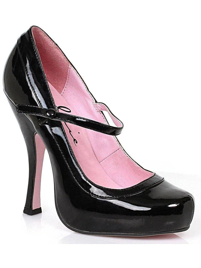 Ellie Shoes Patent Mary Jane Shoes  4" Heel with 1" Concealed Platform in Black, Red, White - Mary Jane Pump