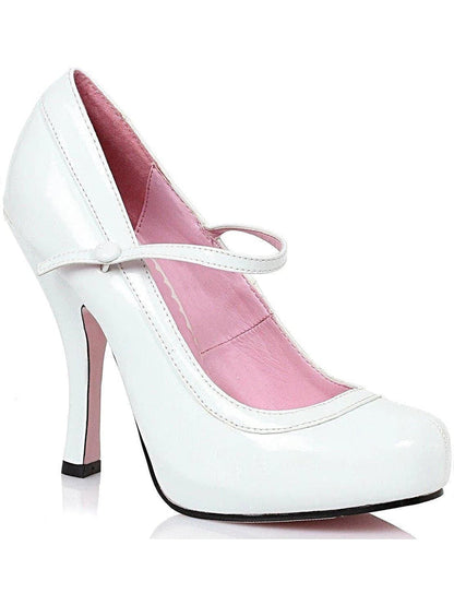 Ellie Shoes Patent Mary Jane Shoes  4" Heel with 1" Concealed Platform in Black, Red, White - Mary Jane Pump