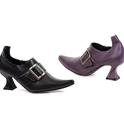 Ellie Shoes 301-Hazel Women's Witch Costume Shoes - Black PU, 3" Heel, Sizes 6-10 - Women's Pumps