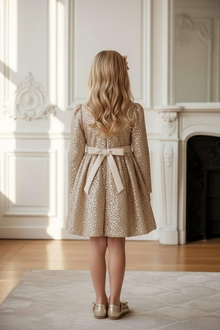 EMMA SEQUIN DRESS GOLD