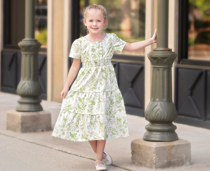 EMMIE DRESS GREEN FLORAL