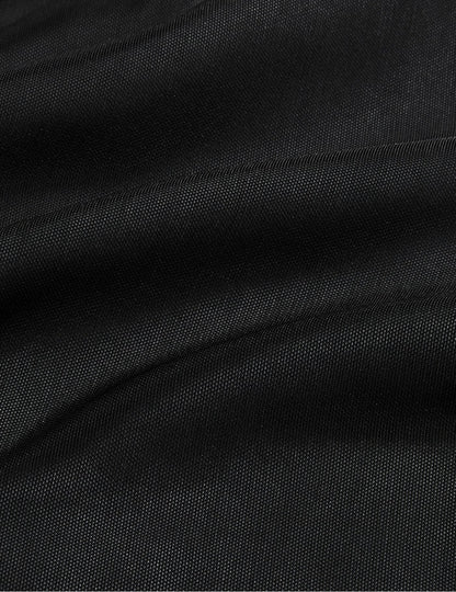 | Front view of model wearing the Essential Full Mesh Thong highlighting the coverage and smooth fit | Black