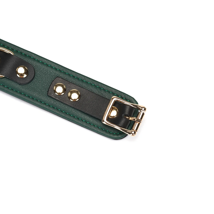 Evergreen Leather Collar with Leash