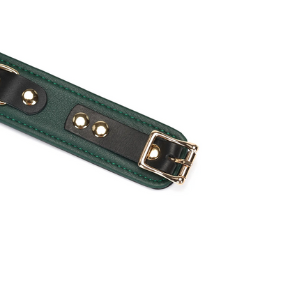 Evergreen Leather Collar with Leash