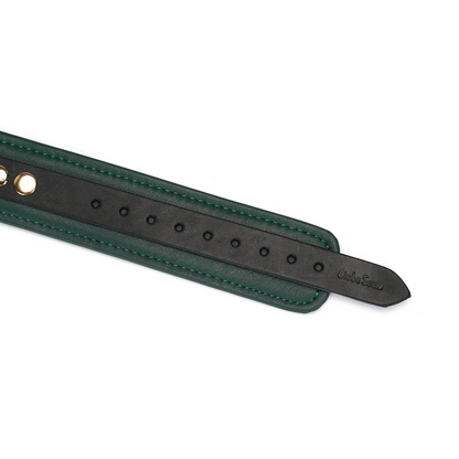 Evergreen Leather Collar with Leash