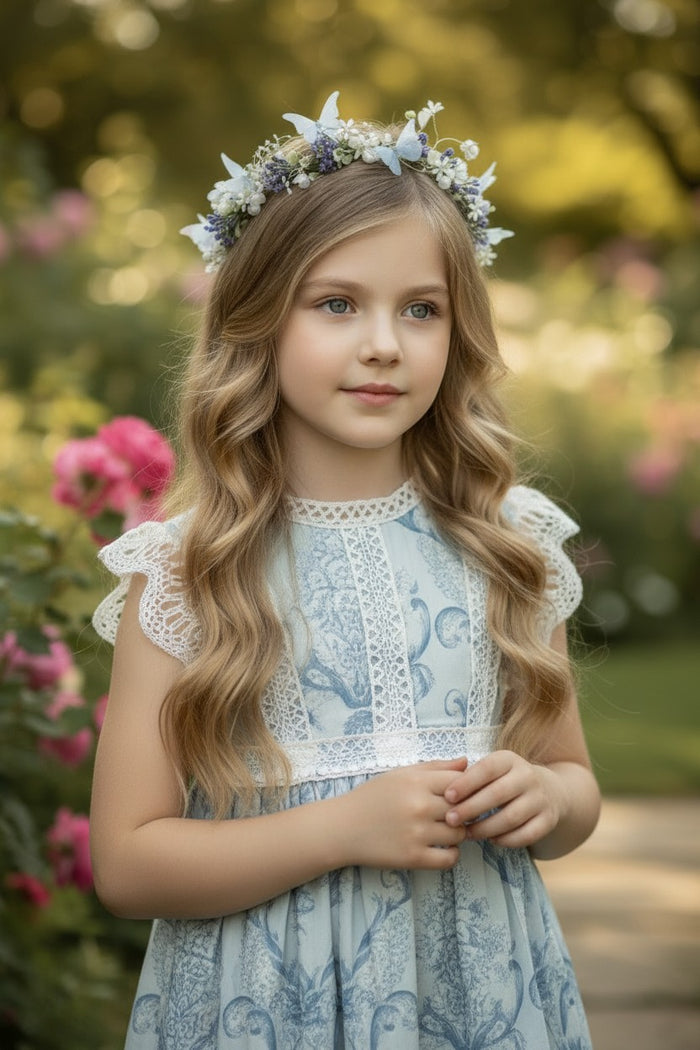 EVERLY DRESS BLUE FLORAL
