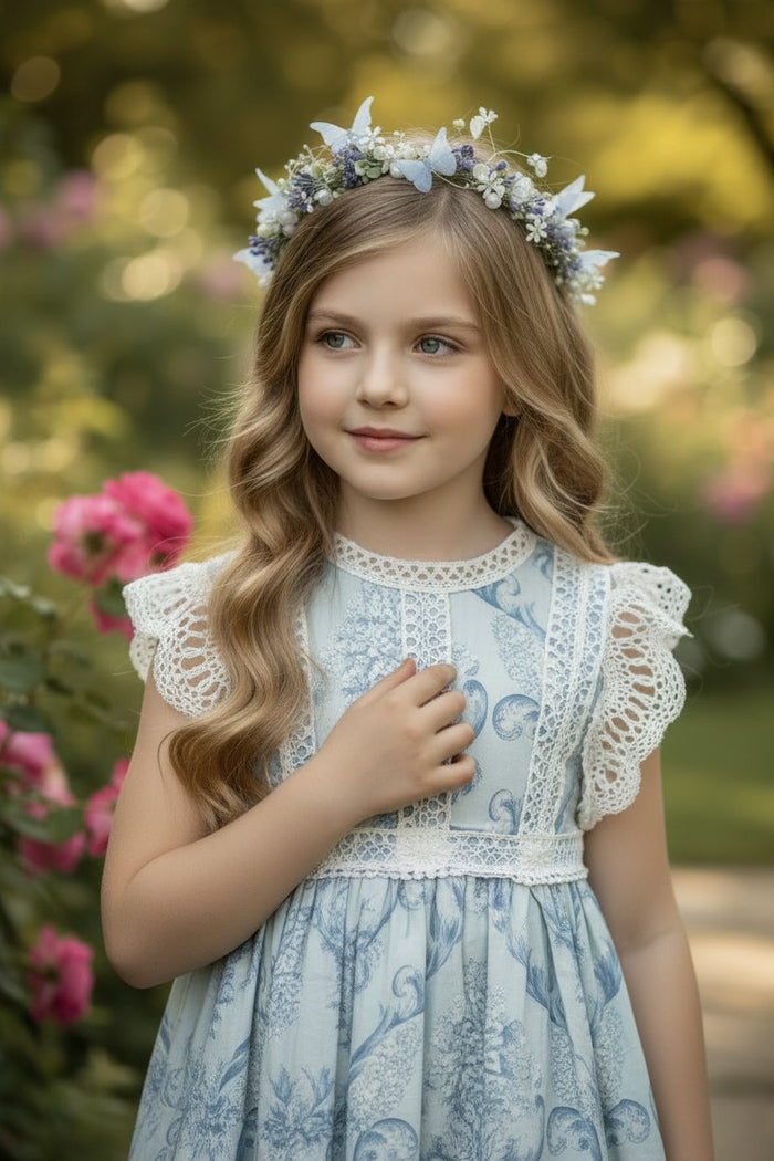 EVERLY DRESS BLUE FLORAL