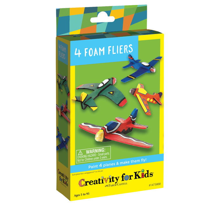 Faber-Castell / Creativity for Kids - 4 Foam Fliers Stunt Squadron Mini Kit - DIY Craft Kit