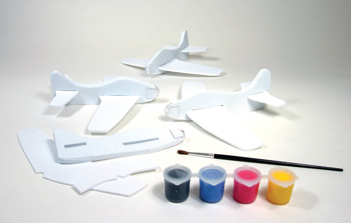 Faber-Castell / Creativity for Kids - 4 Foam Fliers Stunt Squadron Mini Kit - DIY Craft Kit