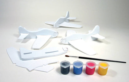 Faber-Castell / Creativity for Kids - 4 Foam Fliers Stunt Squadron Mini Kit - DIY Craft Kit