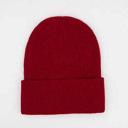 Fashion Knitted Hats Winter Ladies Unisex Hat Black Brown Red - Pantsnsox