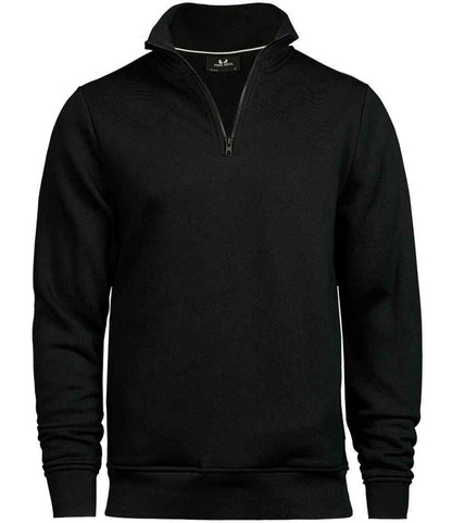 Tee Jays Half Zip Sweatshirt brushed back fleece regular fit high neck zip