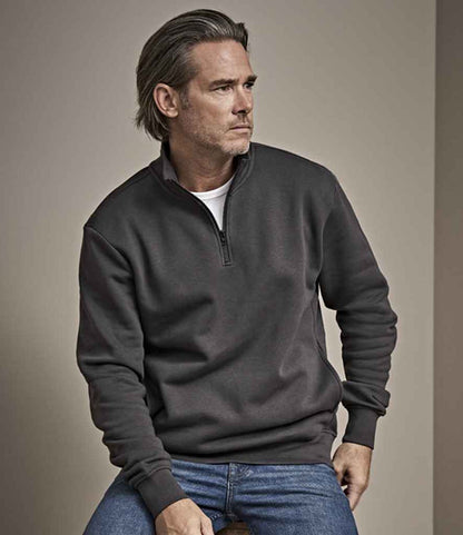 Tee Jays Half Zip Sweatshirt | Dark Grey - Eg Clothing UK
