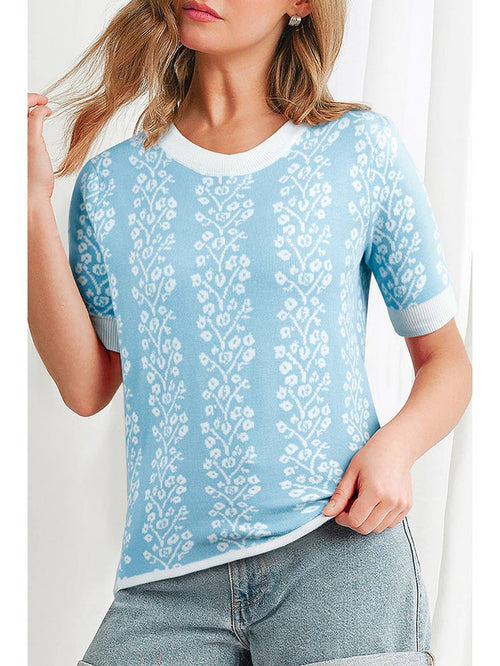 Floral Crewneck Sweater