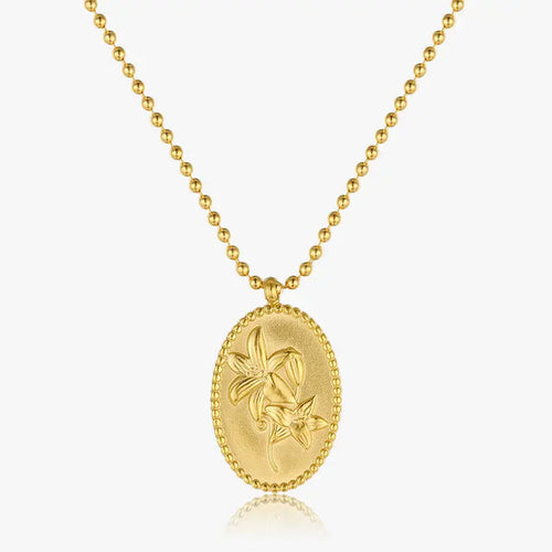 Floral Pendant Gladiolus Necklace - Pantsnsox