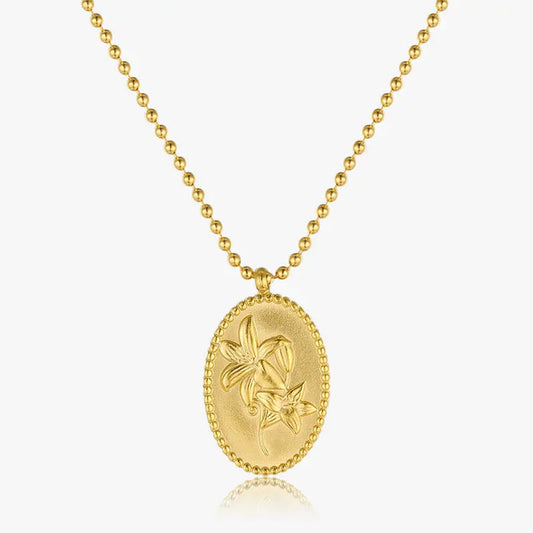 Floral Pendant Gladiolus Necklace - Pantsnsox