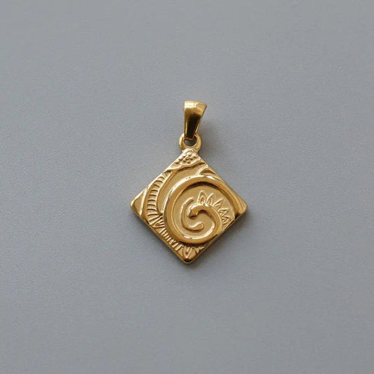 Forest Swirl Golden Charm Pendant - Pantsnsox