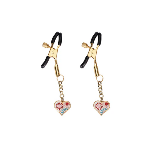 Gold Floral Nipple Clamps