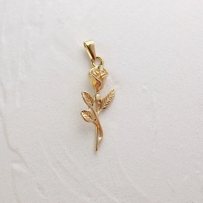 Gold Plated Roman Coin Pendant 22 sku-21-L22 一支玫瑰 Crushes.