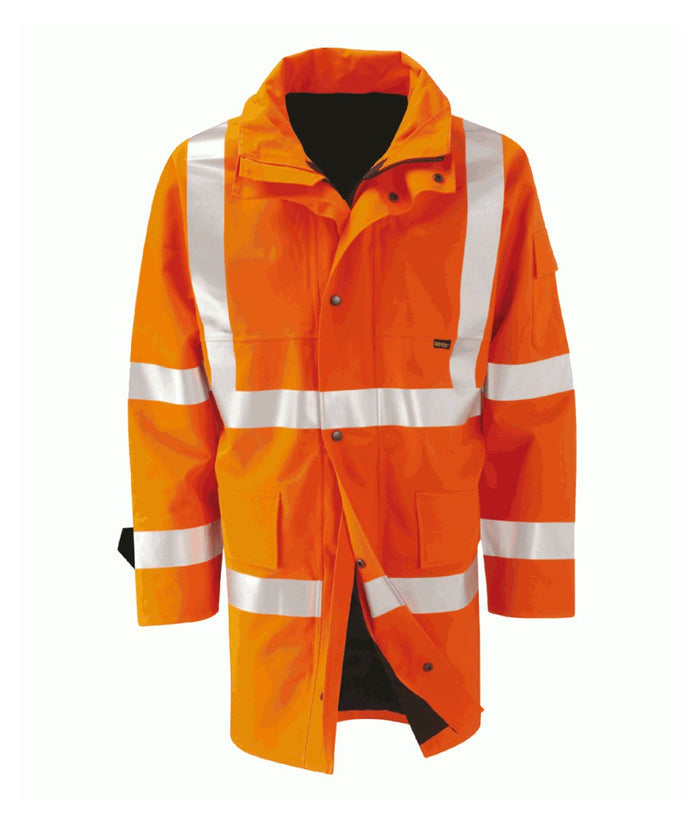 Amazon 2 Layer Gore-Tex Hi-Vis jacket yellow with heat-sealed reflective tape double storm flap and multiple secure pockets