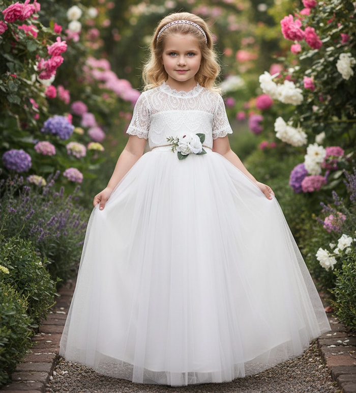 GRACIE GOWN & BELT SET WHITE