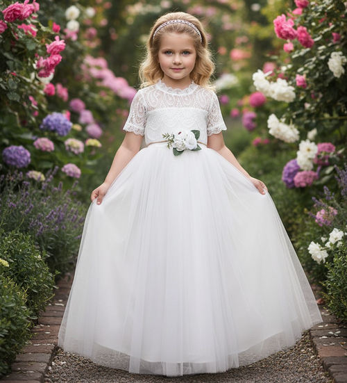 GRACIE GOWN & BELT SET WHITE