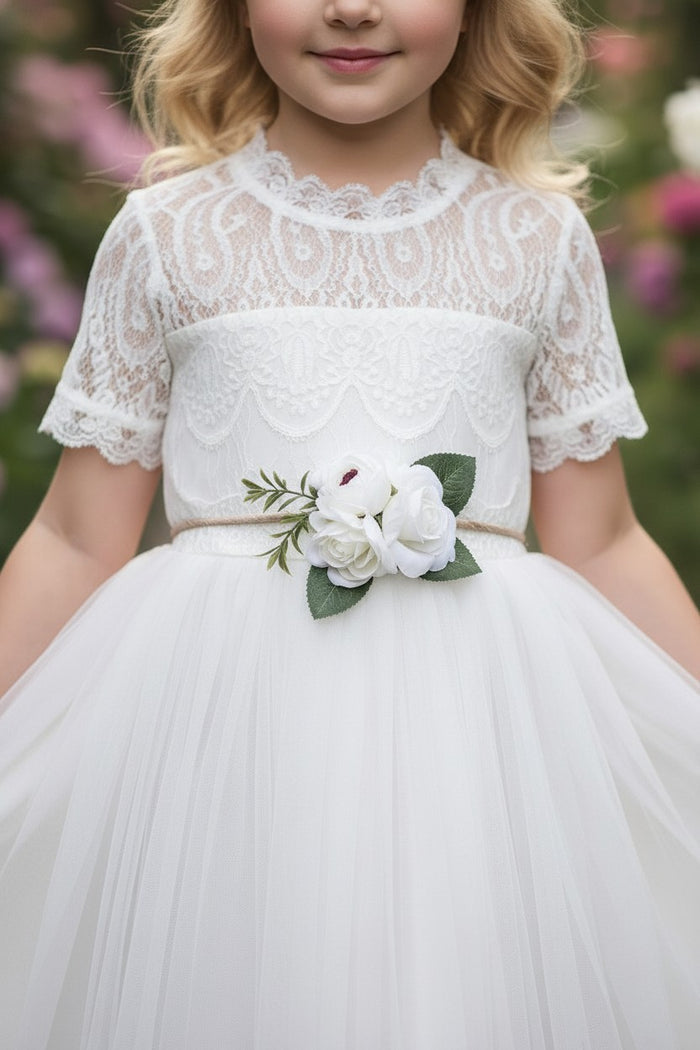 GRACIE GOWN & BELT SET WHITE
