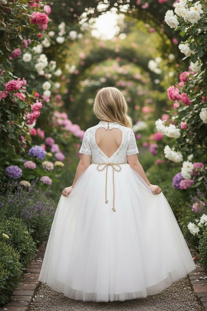GRACIE GOWN & BELT SET WHITE