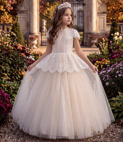 GWENDOLYN GOWN-WHITE/NATURAL