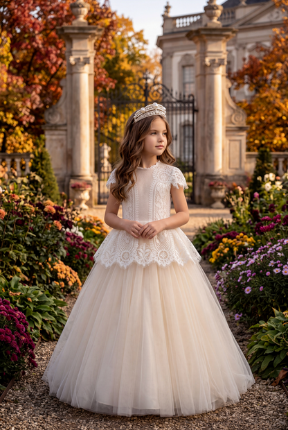 GWENDOLYN GOWN-WHITE/NATURAL