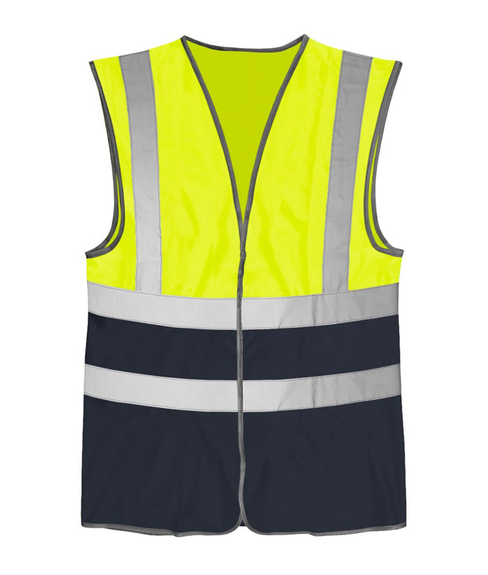 Brig Hi-vis Two Tone Waistcoat | Yellow / Navy - Eg Clothing UK