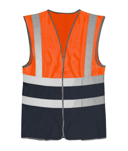 Brig-Hi-vis-Two-Tone-Waistcoat | Orange / Navy - Eg Clothing UK