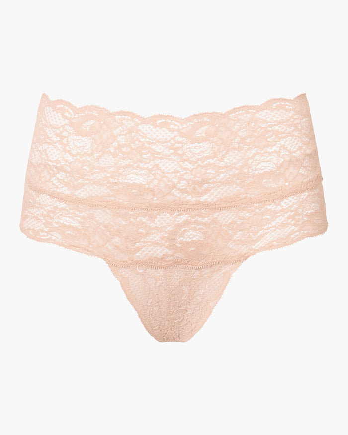 Beige Thong - Never Say Never High Waisted Thong