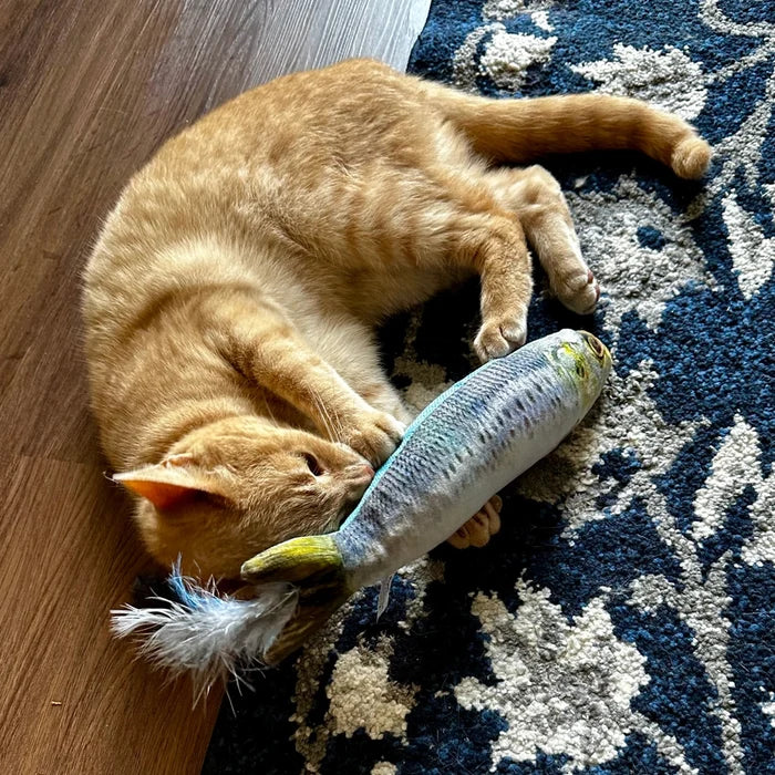 Huxley & Kent Sardine Kicker Cat Toy - Large Kicker with Organic Catnip - Dog.Dog.Cat.