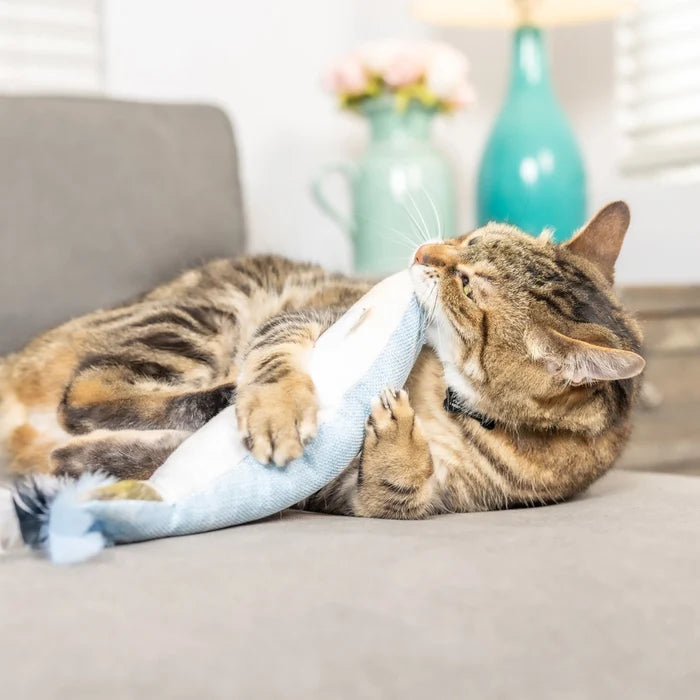 Huxley & Kent Sardine Kicker Cat Toy - Large Kicker with Organic Catnip - Dog.Dog.Cat.