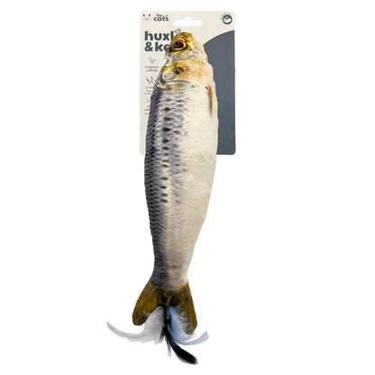 Huxley & Kent Sardine Kicker Cat Toy - Large Kicker with Organic Catnip - Dog.Dog.Cat.