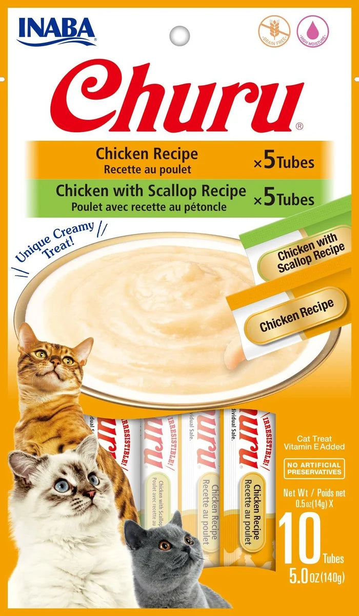 Inaba Churu Chicken Variety Cat Treats Bag-10 PK - Dog.Dog.Cat.