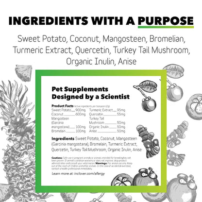 InClover Allergy Supplement for Dogs + Cats (BioResiliant) - Dog.Dog.Cat.