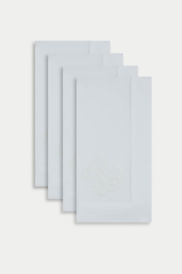 ITALIAN LINEN EMBROIDERY NAPKIN, SET OF 4
