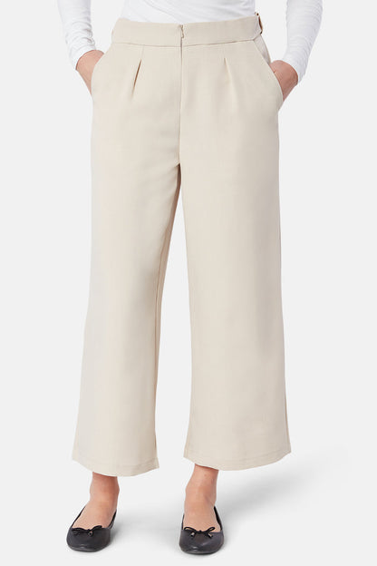 Ivy Culotte High-Waist Twill Trousers