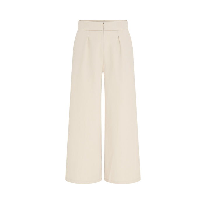 Ivy Culotte High-Waist Twill Trousers