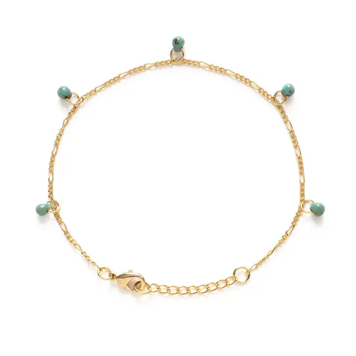 Japanese Drop Bead Bracelet - Turquoise