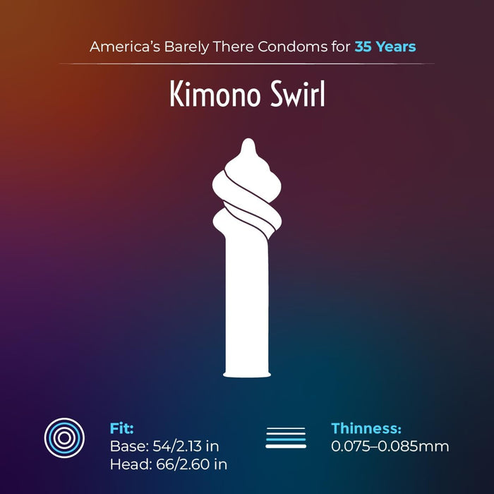 Kimono MicroThin Condoms Swirl 36 Pack