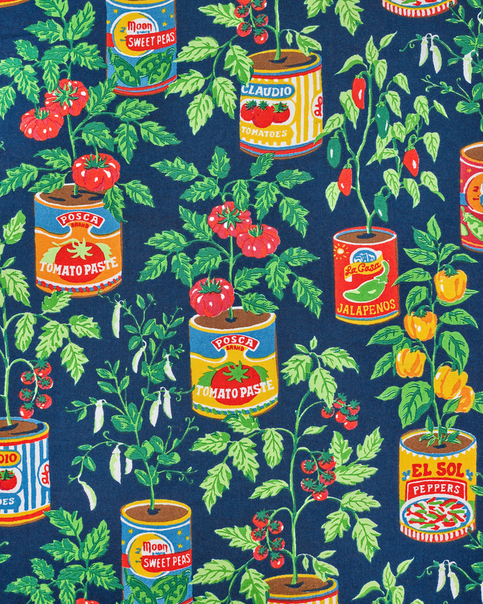 Kitchen Garden - Men’s Long PJ Set - Navy - Printfresh