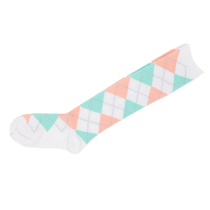 Knee High Socks Black Red Diamond Check Ladies Long Womens AU Stock - Pantsnsox