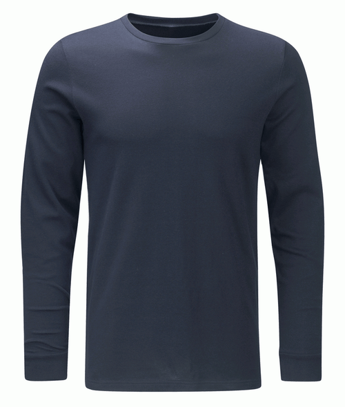 KRYPTON Inherent Flame Retardant Base Layer navy with ribbed neck taped neckline anti-static 60% Modacrylic 40% Cotton 240GSM