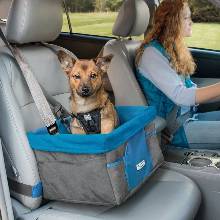Kurgo Heather Dog Booster Seat – Elevated Car Seat for Small Dogs up to 30 lbs - Dog.Dog.Cat.